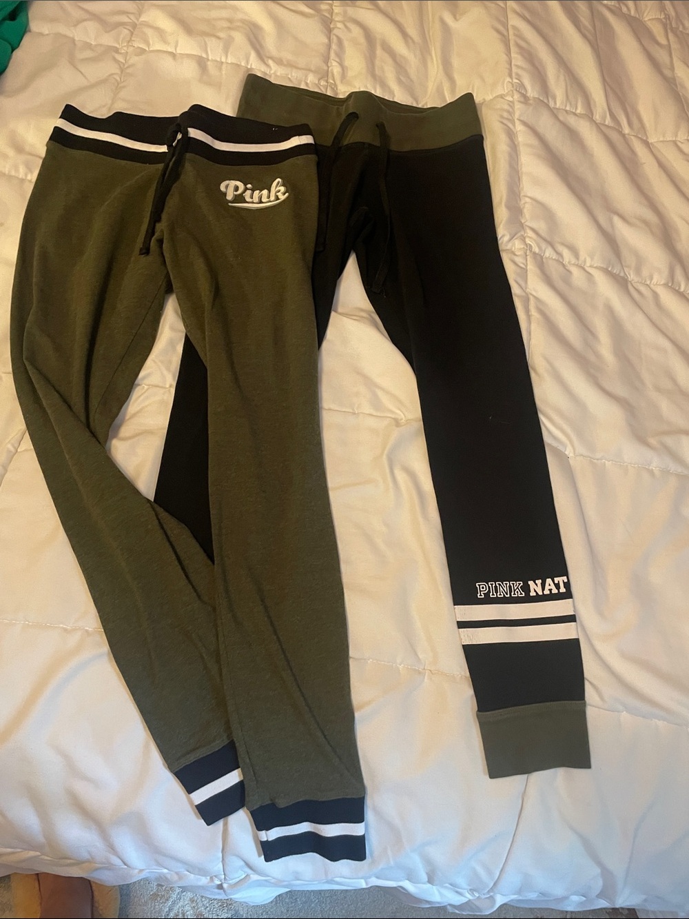 PINK Victoria's Secret two pairs yoga pants mint! Small